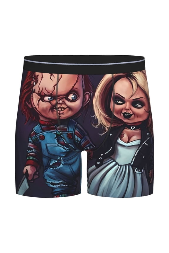 Chucky Men's Underwear Boxer Briefs Cotton Trunks Short Leg Underwear (S-XXL)