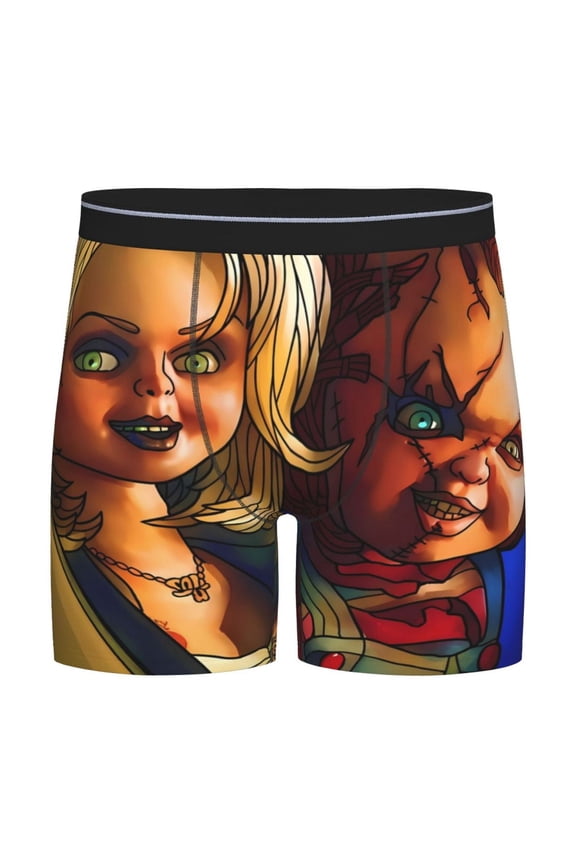 Chucky Men's Underwear Boxer Briefs Cotton Trunks Short Leg Underwear (S-XXL)