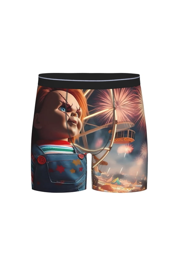 Chucky Men's Underwear Boxer Briefs Cotton Trunks Short Leg Underwear (S-XXL)