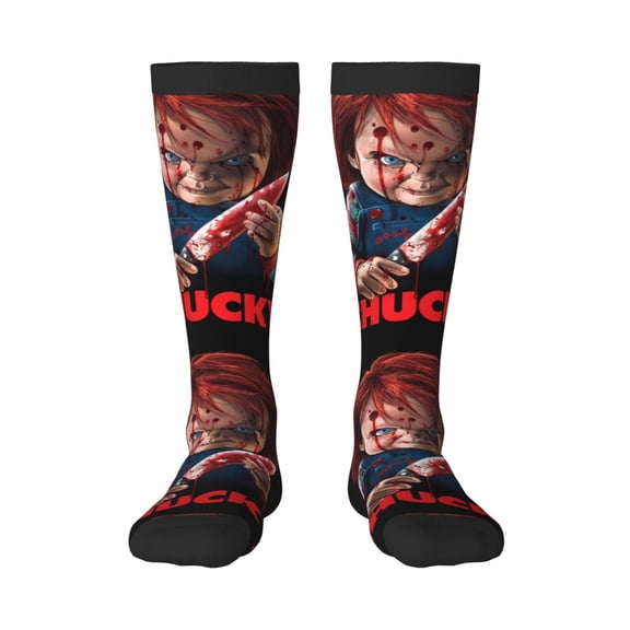 Saiise Chucky N Funny Socks Men Women Boys Kids Adults Novelty Graphic Crew Tube Socks Crazy Design Casual Dress Socks for Sports,Running,Travel