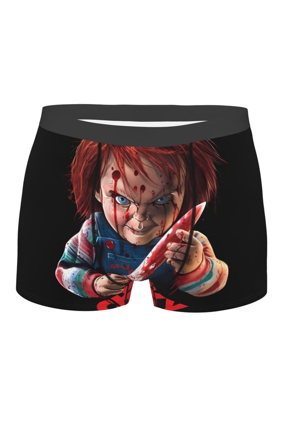 Chucky N Men's Underwear Boxer Briefs Cotton Trunks Short Leg Underwear (S-XXL)