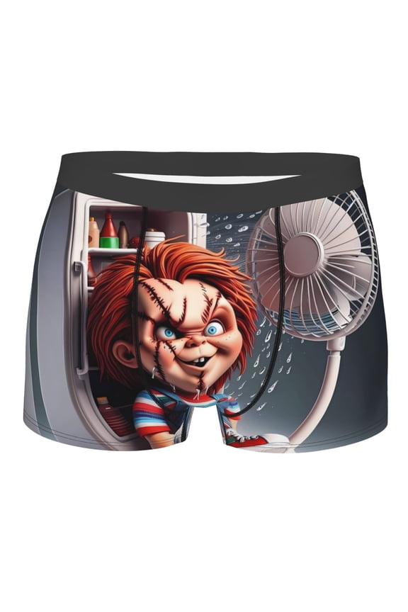 Chucky O Men's Underwear Boxer Briefs Cotton Trunks Short Leg Underwear (S-XXL)