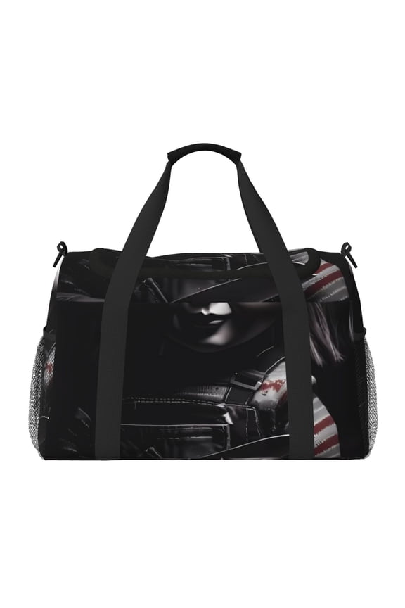 Chucky Print Travel Duffel Bag,Weekender Bags for Women Men with Shoe Compartment,Carry on Overnight Bag with Toiletry Bag