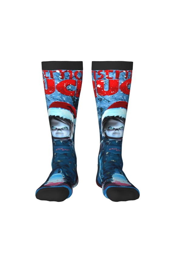 Chucky S+ Funny Socks Men Women Boys Kids Adults Novelty Graphic Crew Tube Socks Crazy Design Casual Dress Socks for Sports,Running,Travel