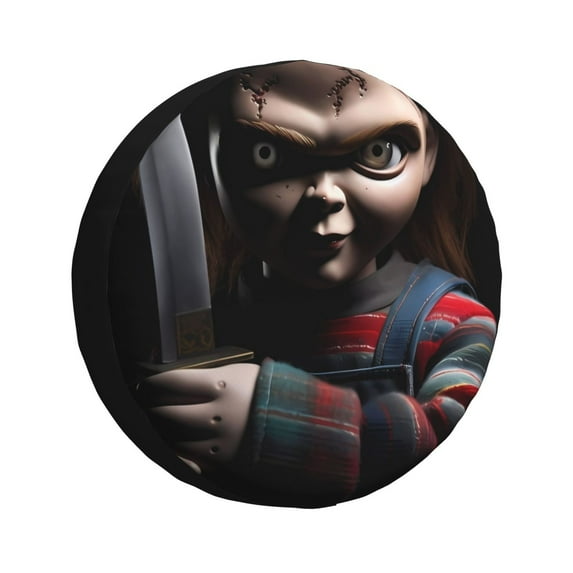 Saiise Chucky T Print Rv Spare Tire Cover Wheel Tire Cover for Travel Trailers Protectors Weatherproof Dust-Proof for Camper Trailer Truck SUV Rv Universal-14 inch