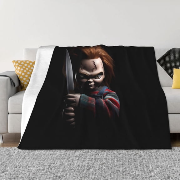Saiise Chucky T Throw Blanket 40"x30" ,Soft Lightweight Cozy All Season Blanket for Bed,Couch,Car