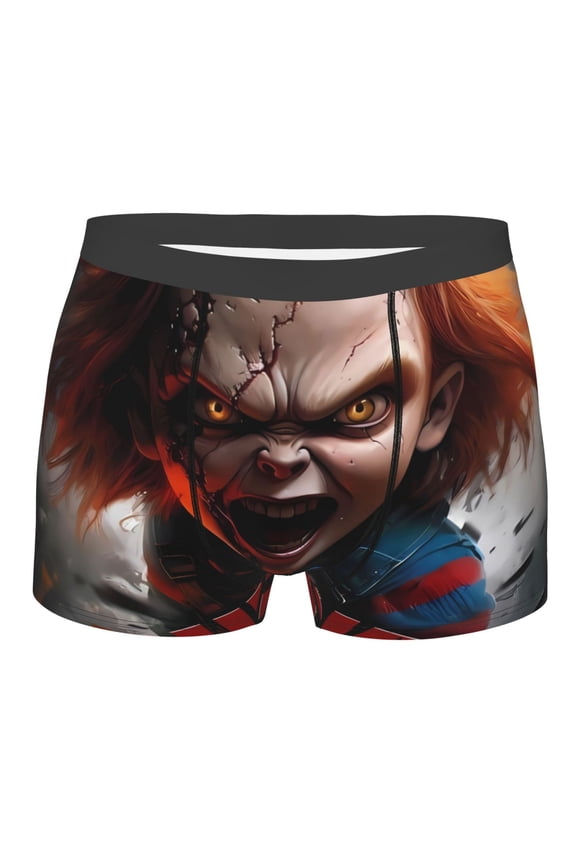 Chucky U Men's Underwear Boxer Briefs Cotton Trunks Short Leg Underwear (S-XXL)