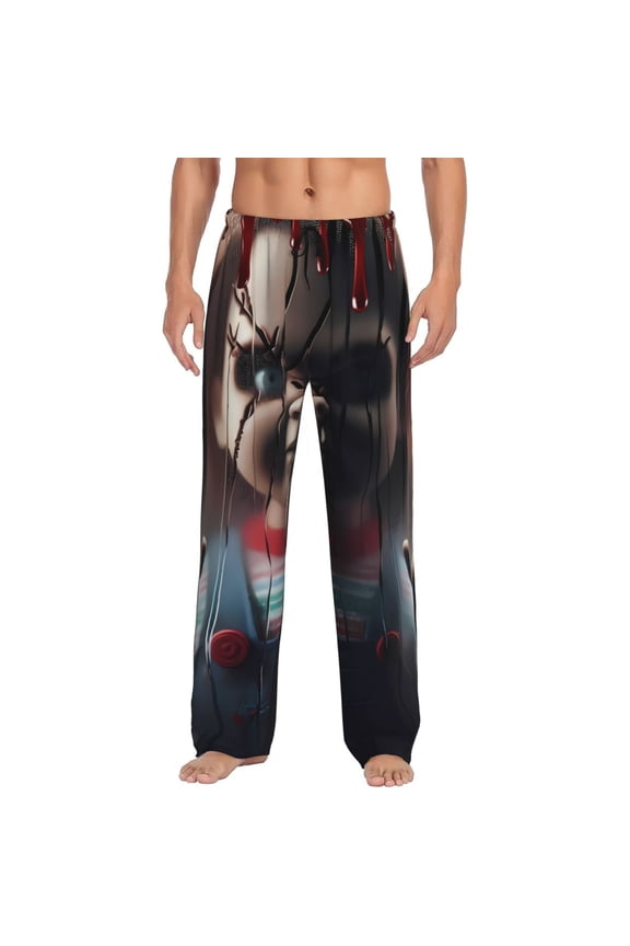 Chucky Z Print Mens Pama Pants for Men,Mens Lounge Pants,Funny Gifts for Men,Men's Pama Bottoms