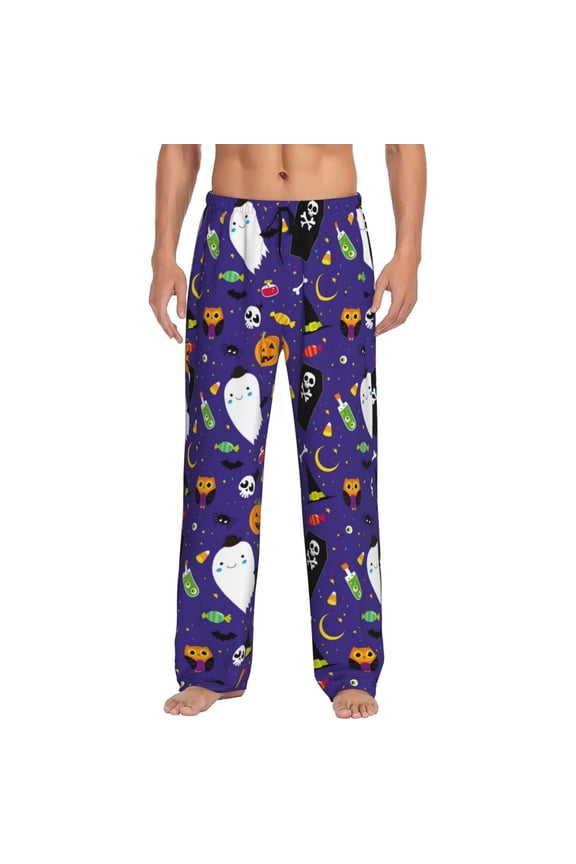 Cute And Creepy Print Mens Pajama Pants for Men,Mens Lounge Pants,Funny Gifts for Men,Men's Pajama Bottoms-Medium