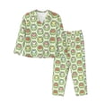 thumbnail image 1 of Saiise Cute Chubby Frog Print Women Soft Pajama Sets,Long Sleeve Sleepwear Button Up 2-Piece Pjs Lounge Sets-X-Large, 1 of 7
