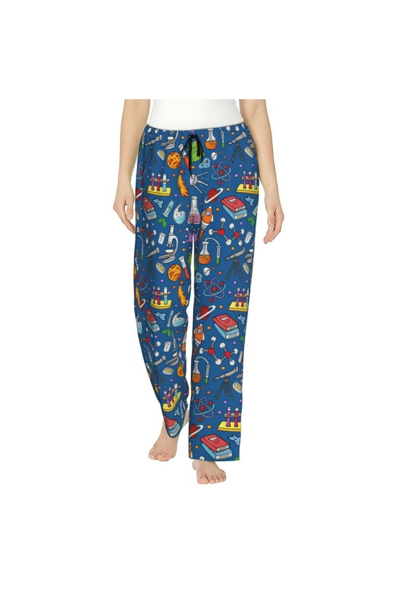 Different Chemical Things Womens Pajama Pants Stretch Comfy Lounge Pants Drawstring Sleep Bottoms with Pockets-Medium