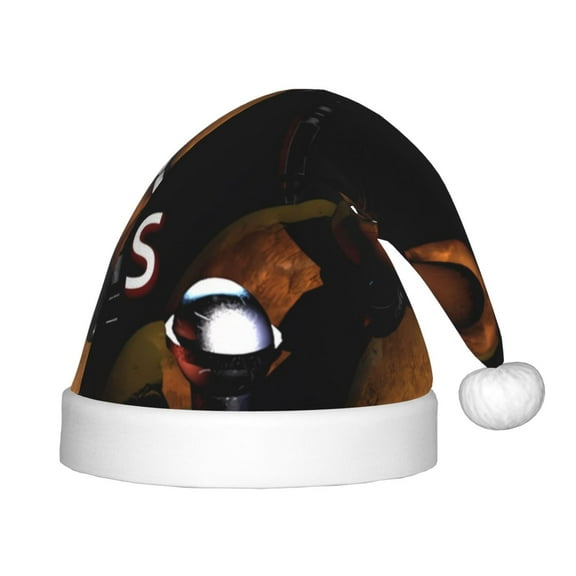 Saiise Five Nights At Freddy'S Christmas Hat,Santa Hat for Kids & Baby,Xmas Hat,Unisex Velvet Classic Santa Claus Hat for New Year Party