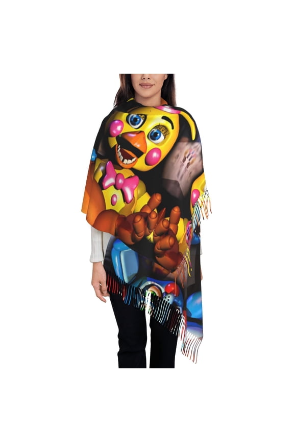 Five Nights At Freddy'S Fall Winter Scarfs for Women,Fashion Women Scarf,Warm Soft Shawls and Wraps,Long Blanket Scarf