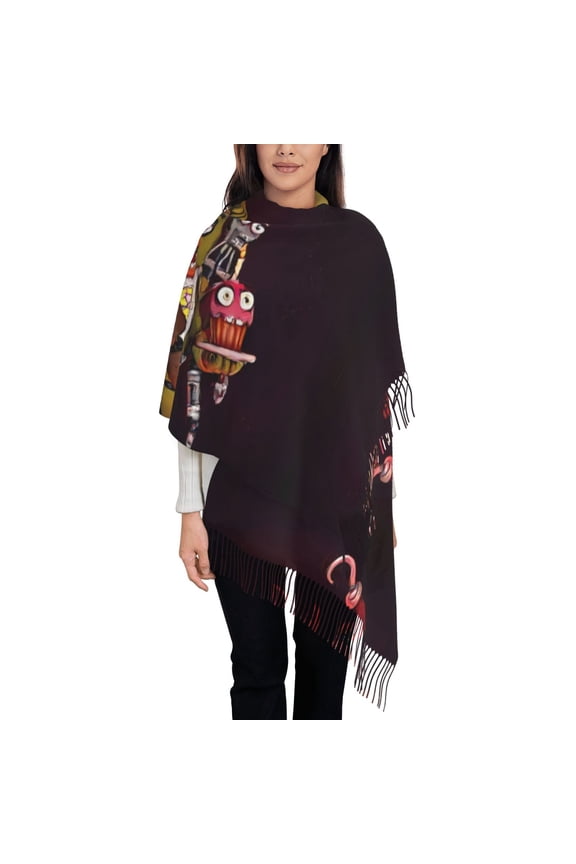 Five Nights At Freddy'S Fall Winter Scarfs for Women,Fashion Women Scarf,Warm Soft Shawls and Wraps,Long Blanket Scarf