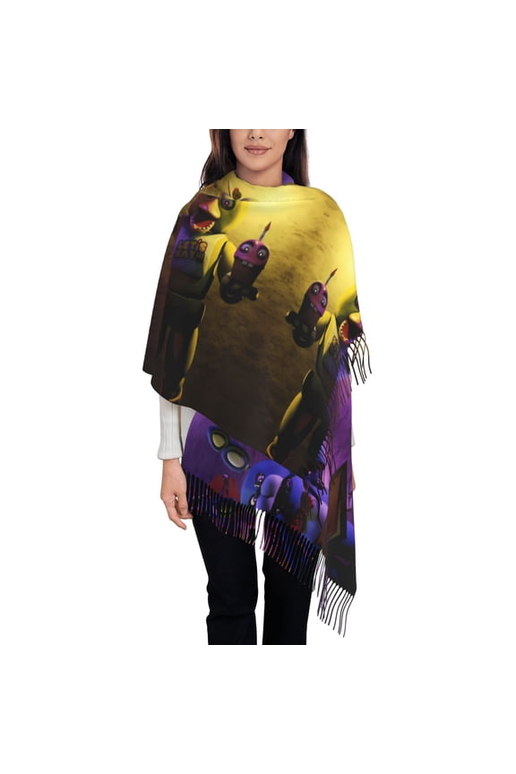 Five Nights At Freddy'S Fall Winter Scarfs for Women,Fashion Women Scarf,Warm Soft Shawls and Wraps,Long Blanket Scarf