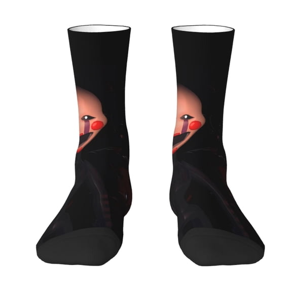 Saiise Five Nights At Freddy'S Funny Socks Men Women Adults Novelty Graphic Crew Tube Socks Crazy Design Casual Dress Socks for Sports,Running,Travel
