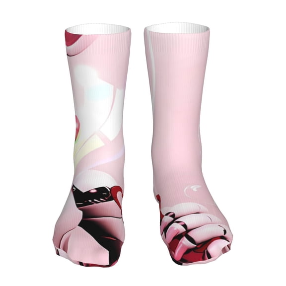 Saiise Five Nights At Freddy'S Funny Socks Men Women Adults Novelty Graphic Crew Tube Socks Crazy Design Casual Dress Socks for Sports,Running,Travel