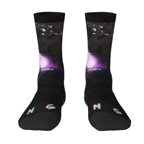 Saiise Five Nights At Freddy'S Funny Socks Men Women Adults Novelty Graphic Crew Tube Socks Crazy Design Casual Dress Socks for Sports,Running,Travel