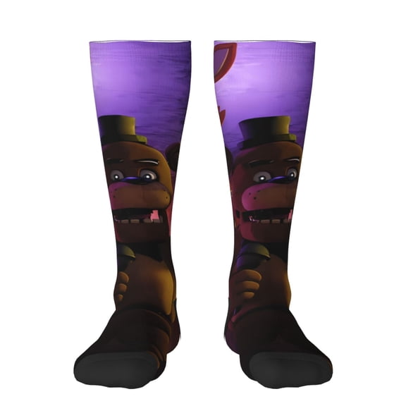 Saiise Five Nights At Freddy'S Funny Socks Men Women Boys Kids Adults Novelty Graphic Crew Tube Socks Crazy Design Casual Dress Socks for Sports,Running,Travel