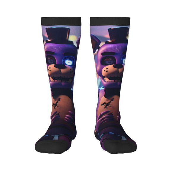 Saiise Five Nights At Freddy'S Funny Socks Men Women Boys Kids Adults Novelty Graphic Crew Tube Socks Crazy Design Casual Dress Socks for Sports,Running,Travel