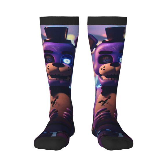 Saiise Five Nights At Freddy'S Funny Socks Men Women Boys Kids Adults Novelty Graphic Crew Tube Socks Crazy Design Casual Dress Socks for Sports,Running,Travel