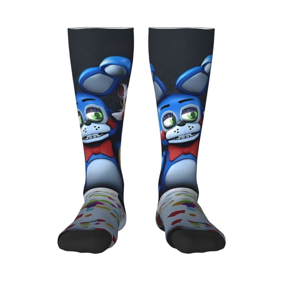 Saiise Five Nights At Freddy'S Funny Socks Men Women Boys Kids Adults Novelty Graphic Crew Tube Socks Crazy Design Casual Dress Socks for Sports,Running,Travel