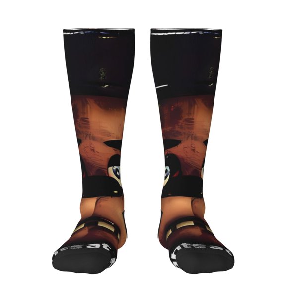 Saiise Five Nights At Freddy'S Funny Socks Men Women Boys Kids Adults Novelty Graphic Crew Tube Socks Crazy Design Casual Dress Socks for Sports,Running,Travel