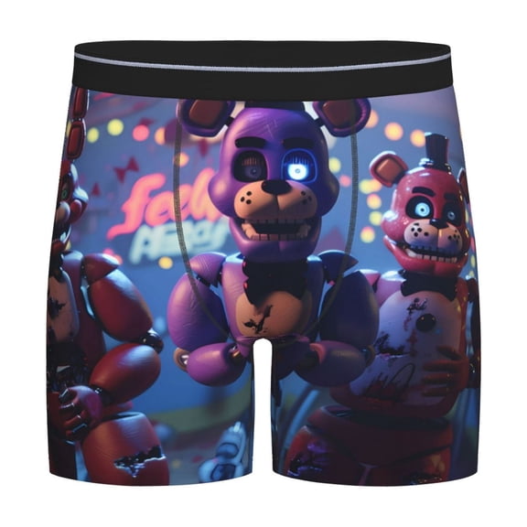 Saiise Five Nights At Freddy'S Men's Underwear Boxer Briefs Cotton Trunks Short Leg Underwear (S-XXL)