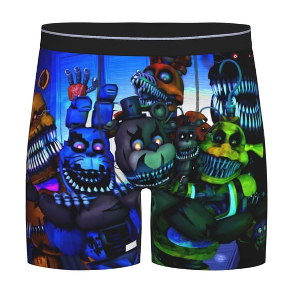 Saiise Five Nights At Freddy'S Men's Underwear Boxer Briefs Cotton Trunks Short Leg Underwear (S-XXL)