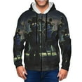 thumbnail image 1 of Saiise Five Nights At Freddy'S Mens Zip Up Hoodie Long Sleeve Full-zip Hooded Sweatshirt Pullover With Kangaroo Pocket S-3XL, 1 of 6