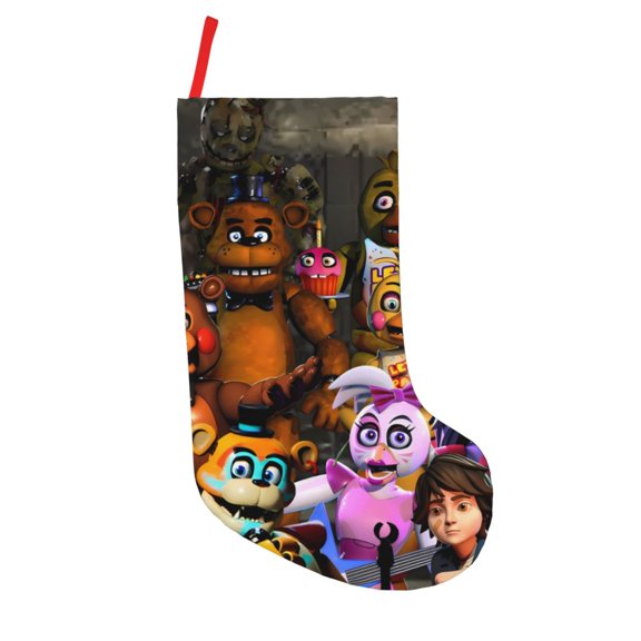 Saiise Five Nights At Freddy'S Print 18 Inches Christmas Stockings,Large Stockings for for Christmas Xmas Tree Holiday Fireplace Family Decor Gifts