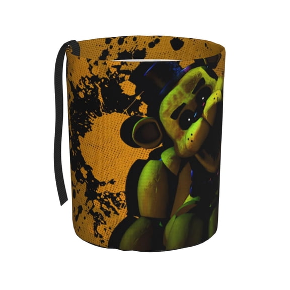 Saiise Five Nights At Freddy'S Print Car Trash Can Bin for Back Seat Leak Proof, Trash Bag Hanging,for SUV Truck Van, Automotive Vehicle Garbage Cans Front Seat