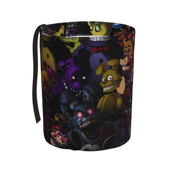 Saiise Five Nights At Freddy'S Print Car Trash Can Bin for Back Seat Leak Proof, Trash Bag Hanging,for SUV Truck Van, Automotive Vehicle Garbage Cans Front Seat