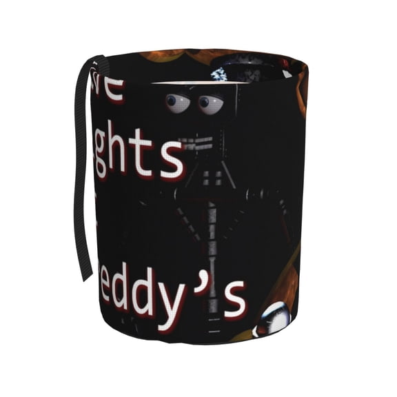 Saiise Five Nights At Freddy'S Print Car Trash Can Bin for Back Seat Leak Proof, Trash Bag Hanging,for SUV Truck Van, Automotive Vehicle Garbage Cans Front Seat