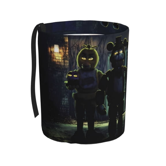 Saiise Five Nights At Freddy'S Print Car Trash Can Bin for Back Seat Leak Proof, Trash Bag Hanging,for SUV Truck Van, Automotive Vehicle Garbage Cans Front Seat