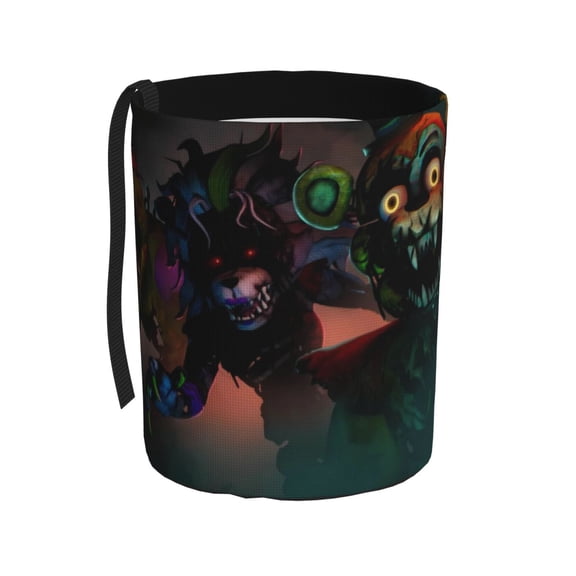 Saiise Five Nights At Freddy'S Print Car Trash Can Bin for Back Seat Leak Proof, Trash Bag Hanging,for SUV Truck Van, Automotive Vehicle Garbage Cans Front Seat