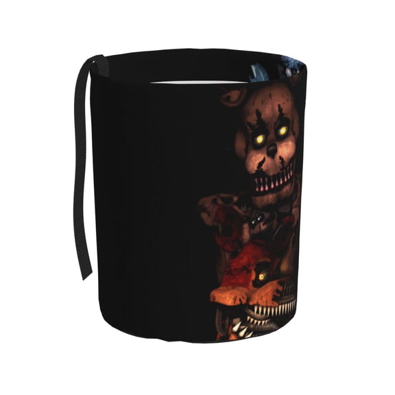 Saiise Five Nights At Freddy'S Print Car Trash Can Bin for Back Seat Leak Proof, Trash Bag Hanging,for SUV Truck Van, Automotive Vehicle Garbage Cans Front Seat