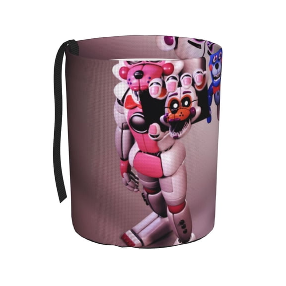 Saiise Five Nights At Freddy'S Print Car Trash Can Bin for Back Seat Leak Proof, Trash Bag Hanging,for SUV Truck Van, Automotive Vehicle Garbage Cans Front Seat
