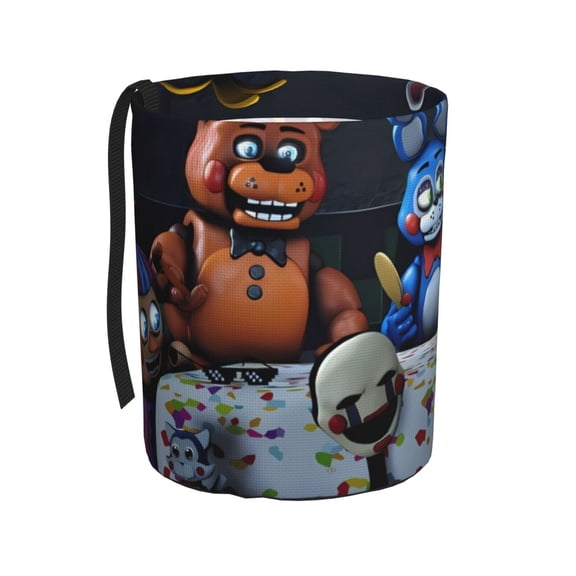 Saiise Five Nights At Freddy'S Print Car Trash Can Bin for Back Seat Leak Proof, Trash Bag Hanging,for SUV Truck Van, Automotive Vehicle Garbage Cans Front Seat