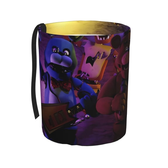 Saiise Five Nights At Freddy'S Print Car Trash Can Bin for Back Seat Leak Proof, Trash Bag Hanging,for SUV Truck Van, Automotive Vehicle Garbage Cans Front Seat