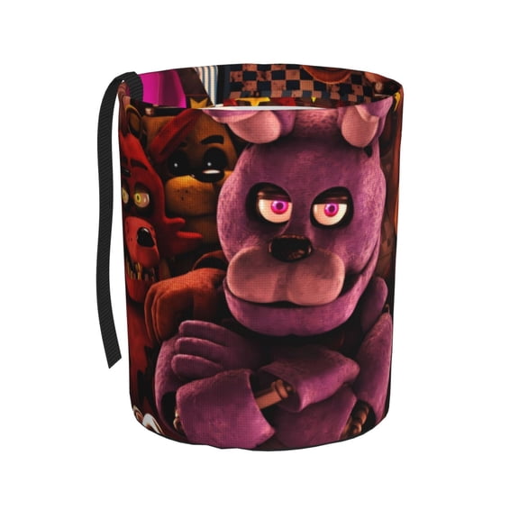 Saiise Five Nights At Freddy'S Print Car Trash Can Bin for Back Seat Leak Proof, Trash Bag Hanging,for SUV Truck Van, Automotive Vehicle Garbage Cans Front Seat