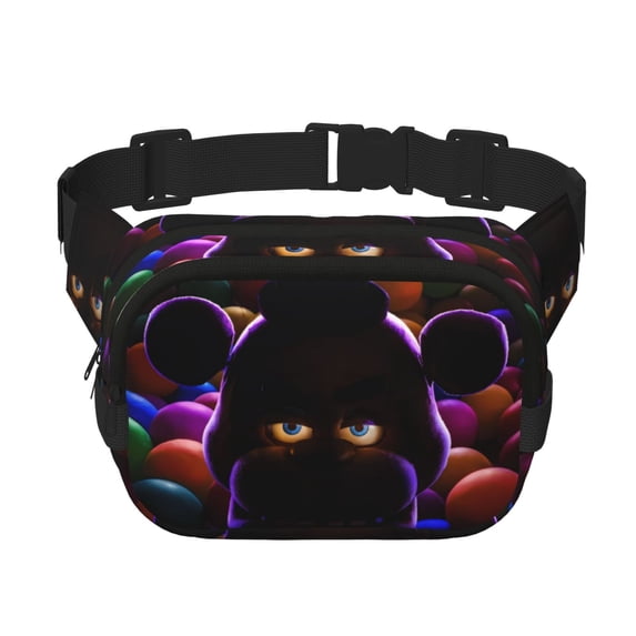 Saiise Five Nights At Freddy'S Print Fanny Pack Crossbody Bag for Women and Men, Belt Bag for Hiking Bum Bag with Adjustable Strap, Waist pack for Running Workout Sports Travel