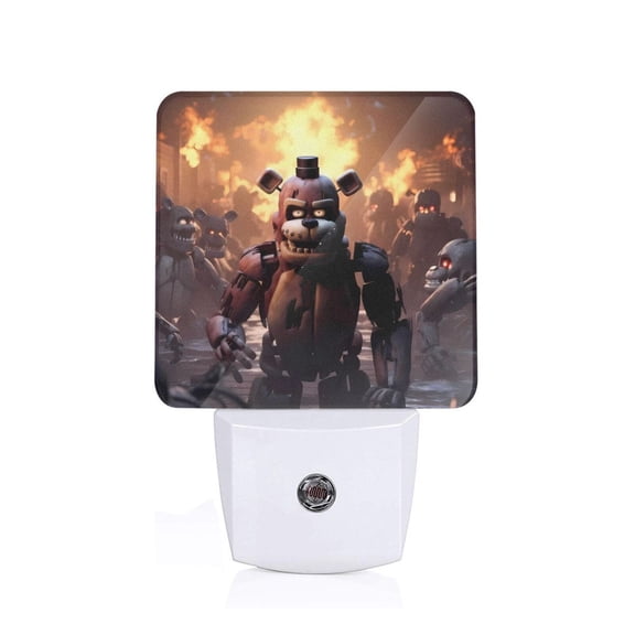 Saiise Five Nights At Freddy'S Print LED Night Light for Bathroom,Hallway,Bedroom,Kids Room,Stairway-UK