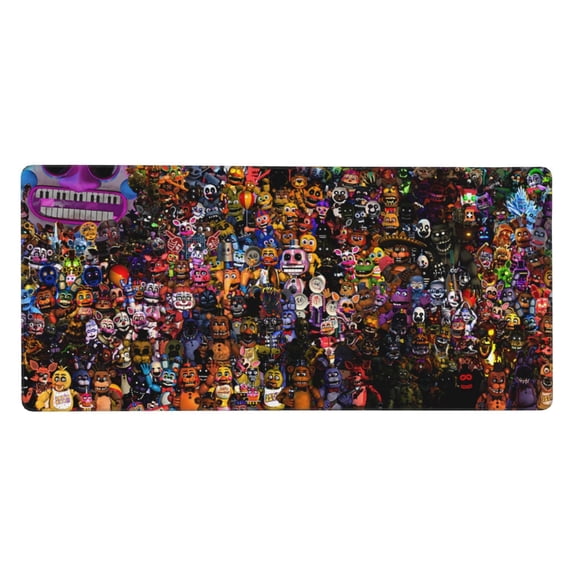 Saiise Five Nights At Freddy'S Print Large Mouse Pad & Computer Game Mouse Mat Non-Slip Rubber Mice Pads (Five Nights At Freddy'S ,35.5" x 16")