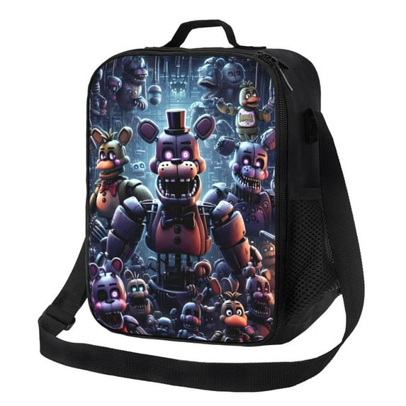 Saiise Five Nights At Freddy'S Print Lunch Box for Men Women Adults Lunch Bag for Office Work Picnic - Reusable Portable Lunchbox