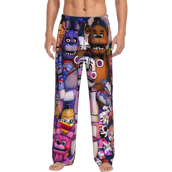 Saiise Five Nights At Freddy'S Print Mens Pajama Pants for Men,Mens Lounge Pants,Men's Pajama Bottoms