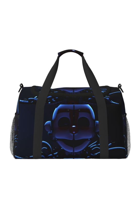 Five Nights At Freddy'S Print Travel Duffel Bag,Weekender Bags for Women Men with Shoe Compartment,Carry on Overnight Bag with Toiletry Bag