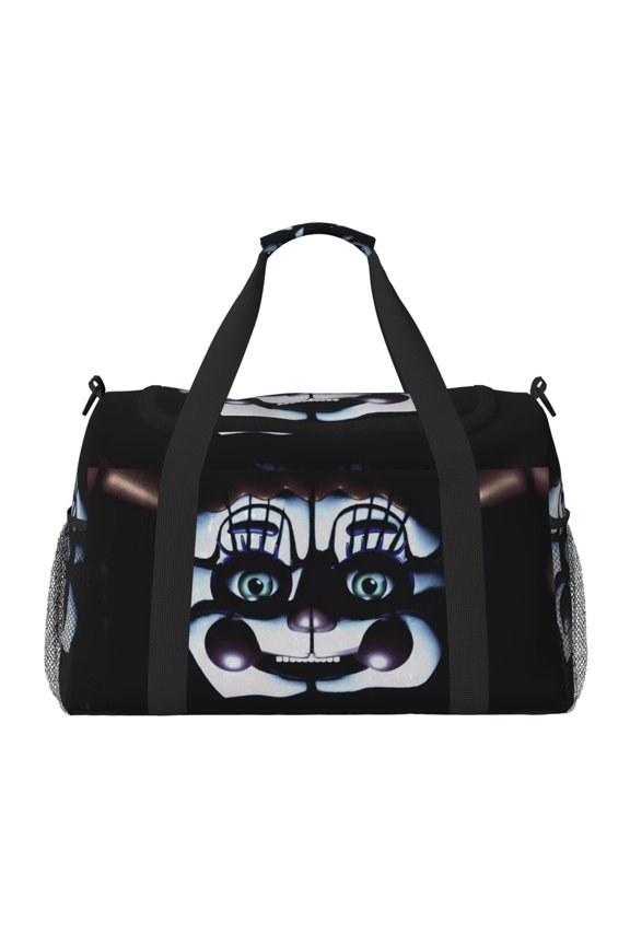 Five Nights At Freddy'S Print Travel Duffel Bag,Weekender Bags for Women Men with Shoe Compartment,Carry on Overnight Bag with Toiletry Bag