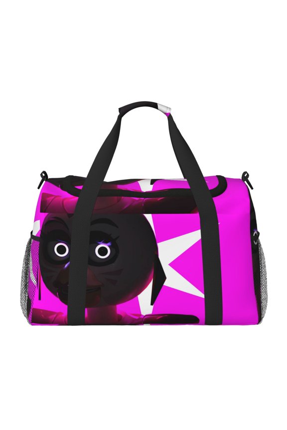 Five Nights At Freddy'S Print Travel Duffel Bag,Weekender Bags for Women Men with Shoe Compartment,Carry on Overnight Bag with Toiletry Bag