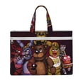 thumbnail image 1 of Saiise Five Nights At Freddy'S Print Zipper Document File Bag Pouch with Handle Waterproof Double Pocket Canvas File Storage Bag for Project Office School Foldable File Document Handbag Carrying Bag, 1 of 7